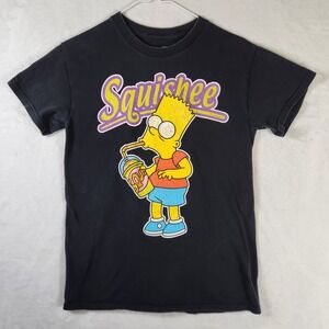 The‎ Simpsons Bart Squishee Graphic T Shirt Mens Small Black Cartoon Tee